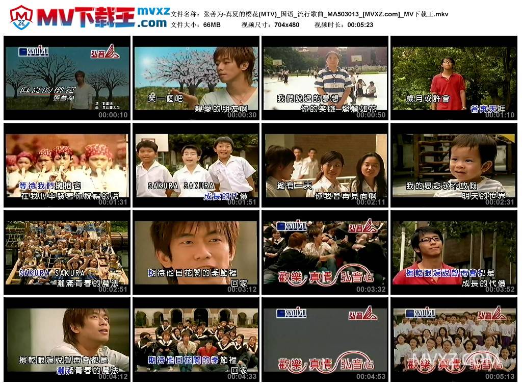 张善为-真夏的樱花(MTV)_国语_流行歌曲_MA503013